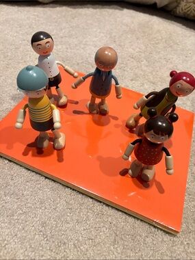 Four Tender Leaf Wooden Dolls For Dollhouse